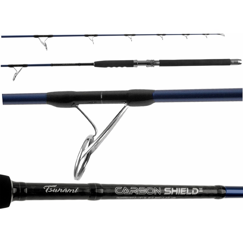 Tsunami Rods Carbon Shield II Boat Spinning Rods