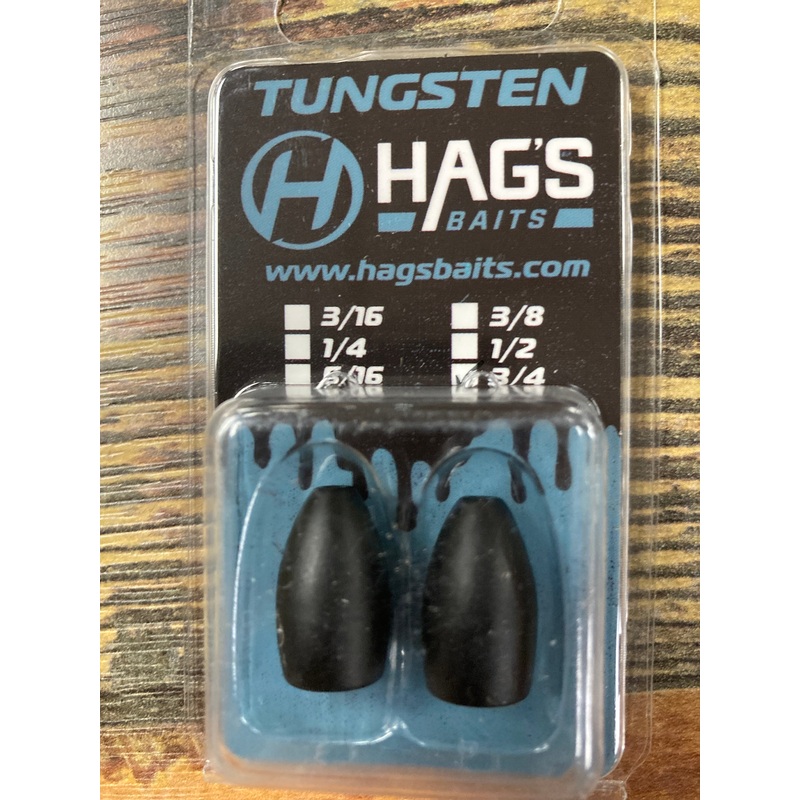 Hags Baits Tungsten - Matte Black 3/4 oz. TFW