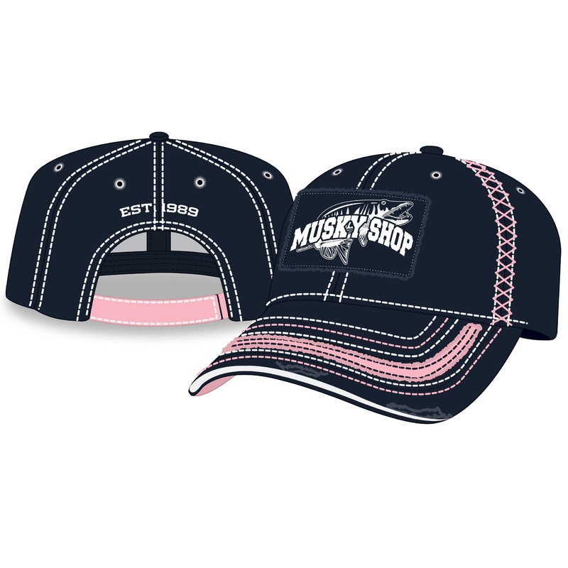 Musky Shop Navy Pink Distressed Cap