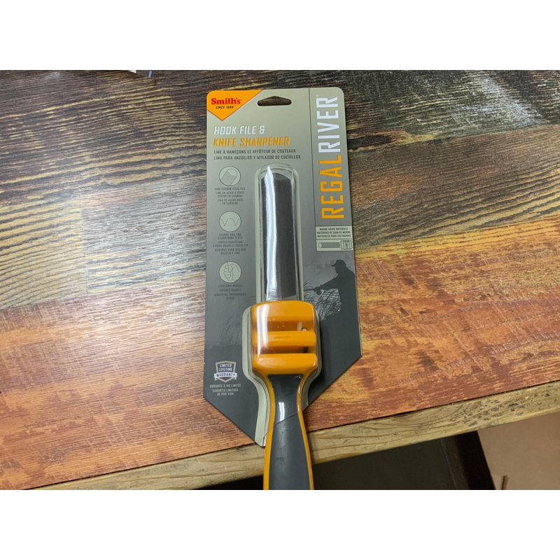 Regal River Hook and Knife Sharpener - Yellow