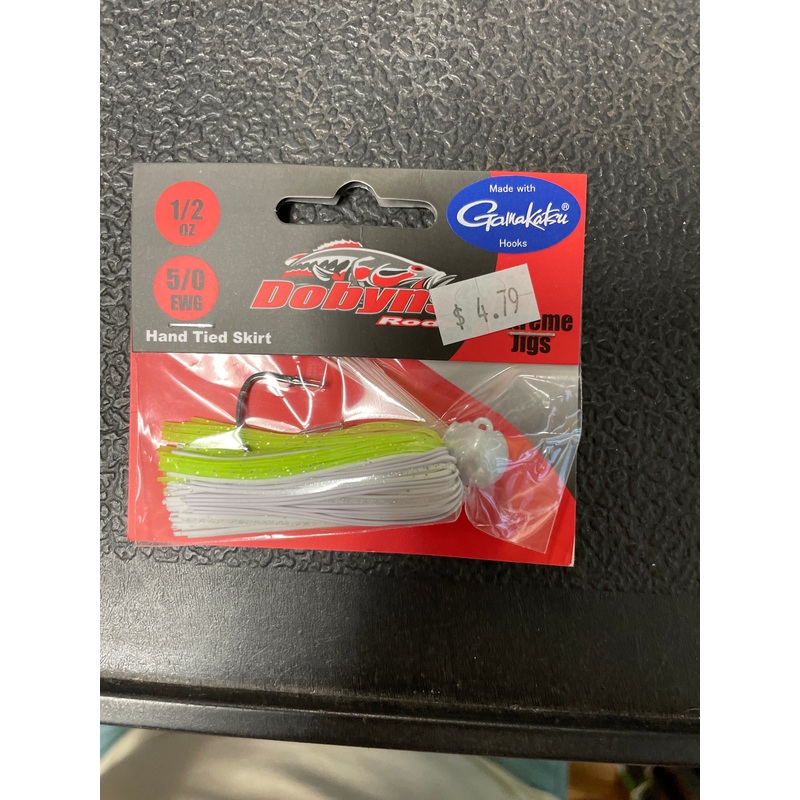 Dobyns WHT VS 1/2 oz. 5/0 White Vision Hand tied Extreme Jig