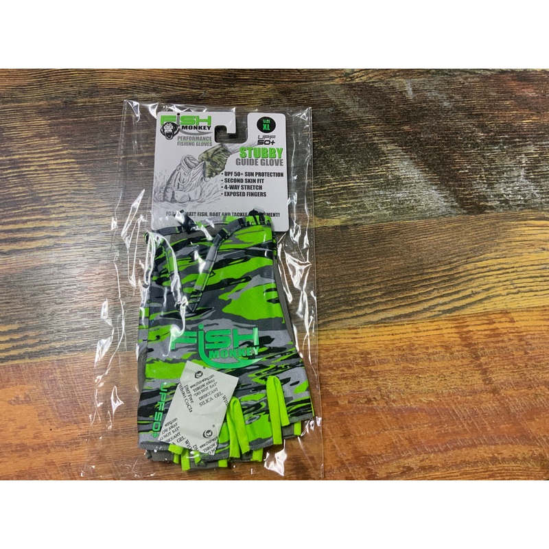 Fish Monkey Stubby Gloves - XL - Camo