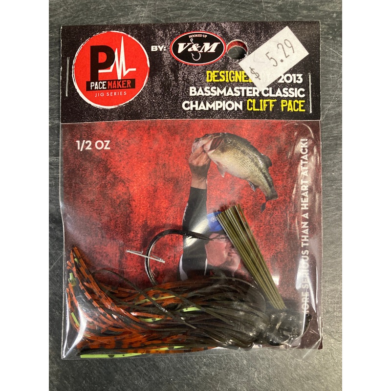 V&M Adrenaline Flippin Jig 1/2 oz. Hot Craw