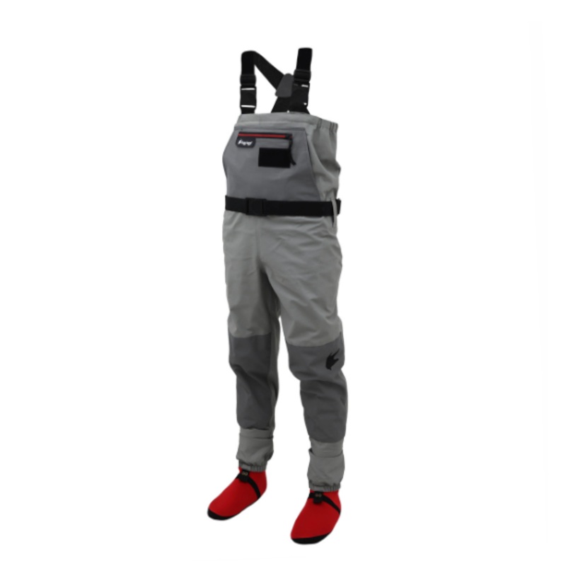 Frogg Toggs Youth Hellbender Pro Stockingfoot Chest Wader - Gray - Size LG
