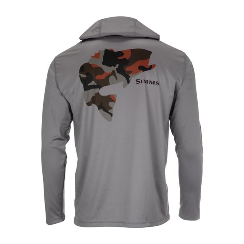 Simms Ms Tech Hoody-Artist Series-Bass Woodland Camo Flame/Steel