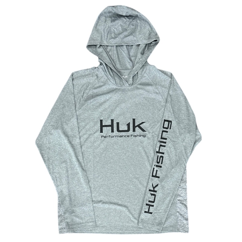 HUK Pursuit LS Hoodie Heather Gray XXXL