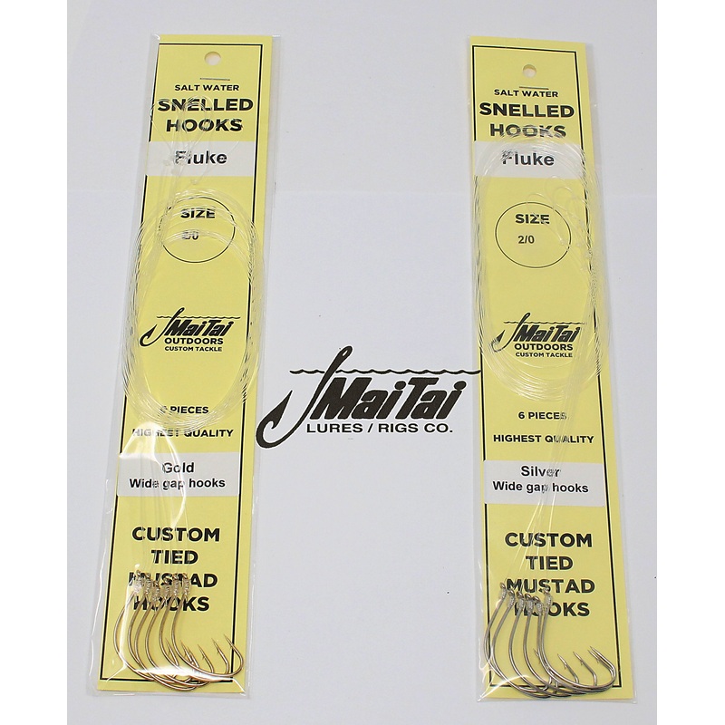 MaiTai Snelled Hooks - Wide Gap - Fluke