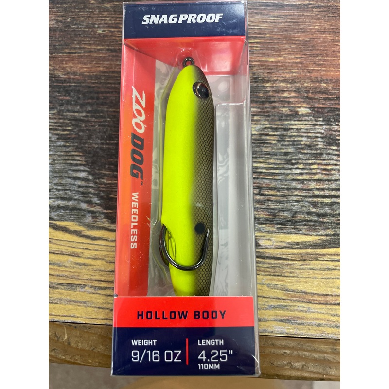 Snag Proof Zoo Dog 9/16 oz. 4.25" Chartreuse Shad