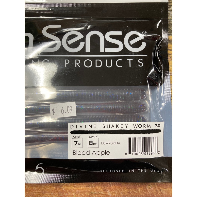 6th Sense Divine Shakey Worm 7" Blood Apple