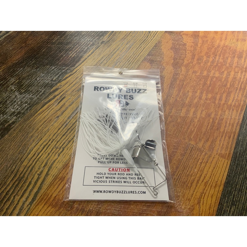 Rowdy Buzz Lures 1/4 oz. White