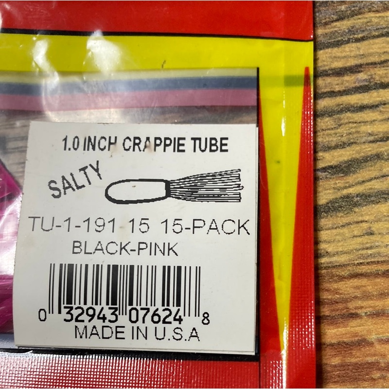 Arkie 1.0 Crappie Tube Black-Pink