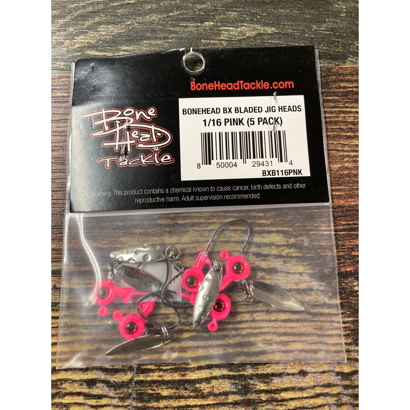 Bone Head Bladed Jig Head 1/16oz. Pink