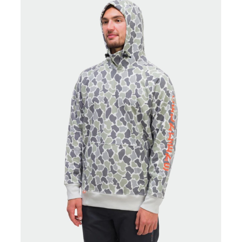 Grundens Dillingham Tech Hoodie "Tea Duck Camo"