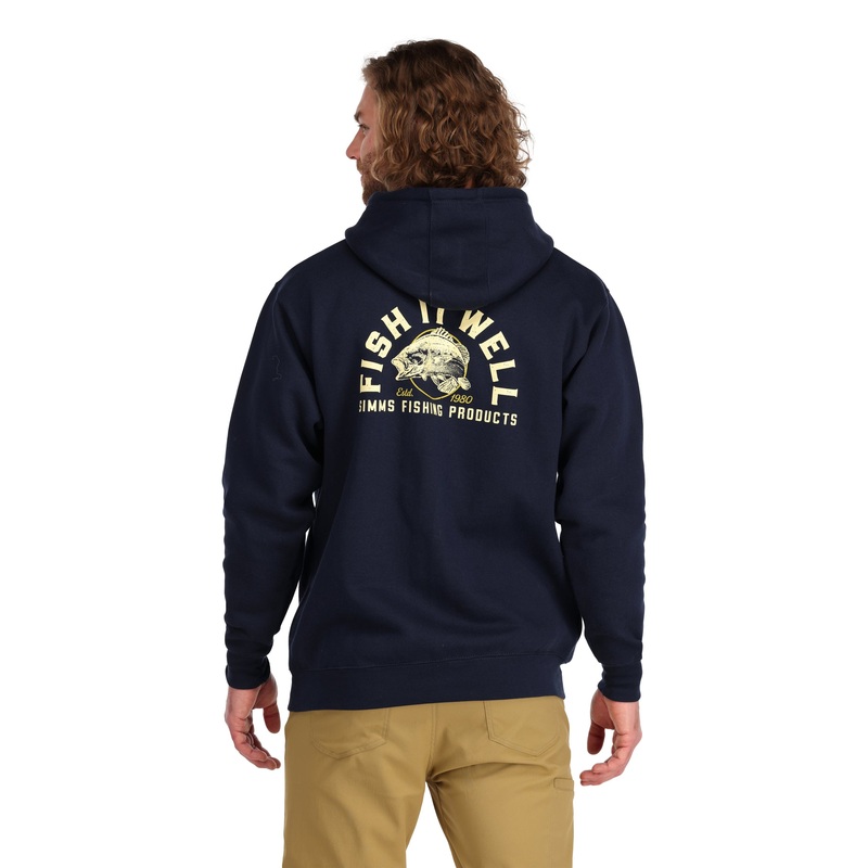 Simms Bass Tombstone Hoody-Navy
