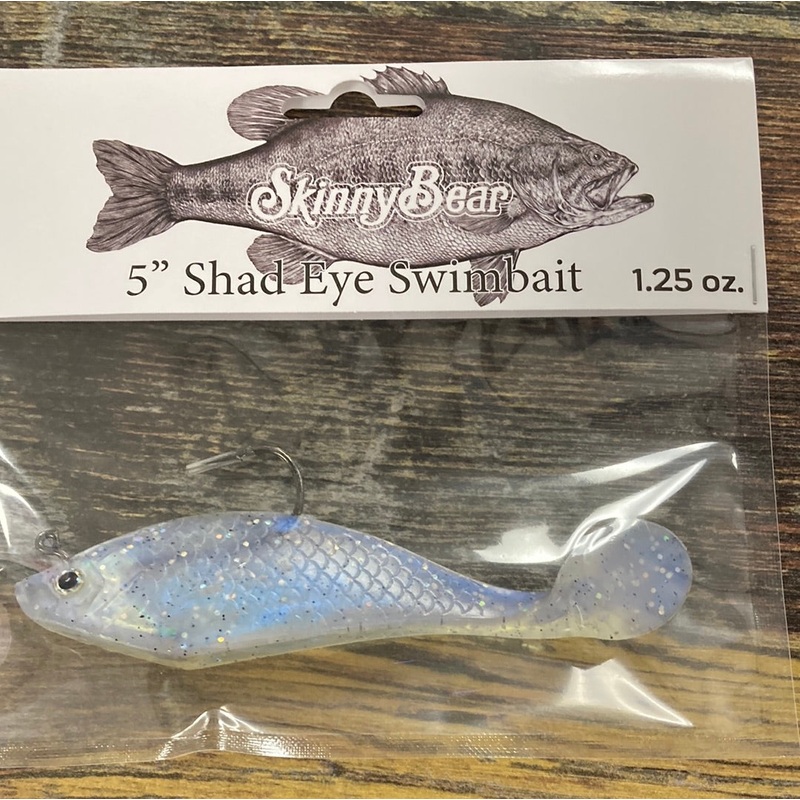 Skinny Bear Swimbait 1.25oz. 5 Shad Eye Phantom Shad