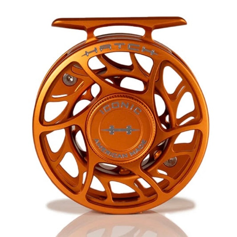 2025 Custom Campfire Orange Hatch Iconic Fly Reel 3 Plus