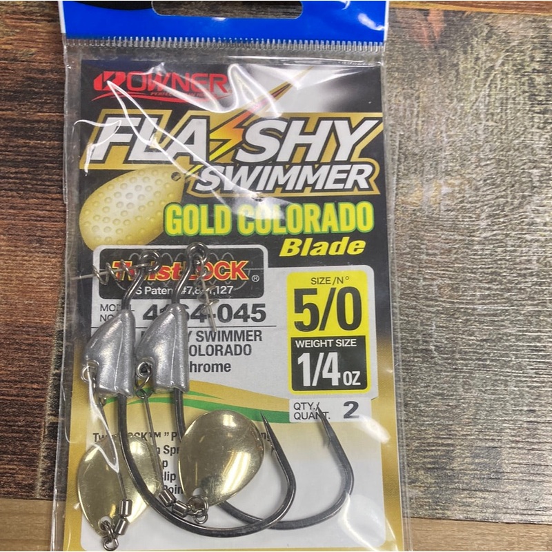 Owner Flashy Swimmer Gold Colorado Blade 1/4 oz. 5/0