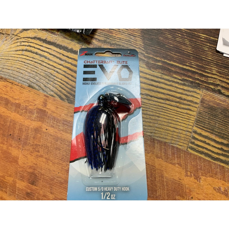 Z Man EVO Chatterbait Elite 1/2 oz. 5/0 Black/Blue