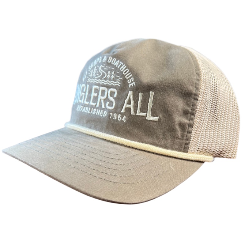 Anglers All Richardson Mesh Hat - 939 Light Loden - Stitched Logo