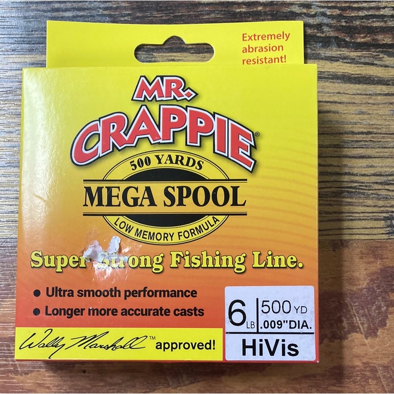 Mr Crappie Hi Vis Mono 6 lb. 500 yd