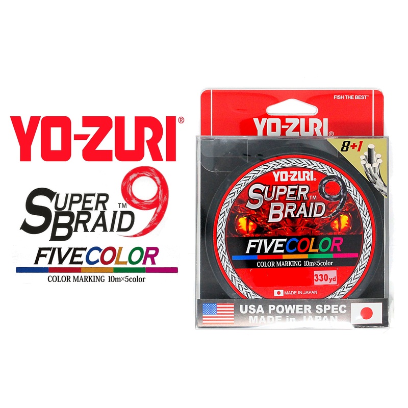 Yo-Zuri SuperBraid 9 Five Color Braided Line