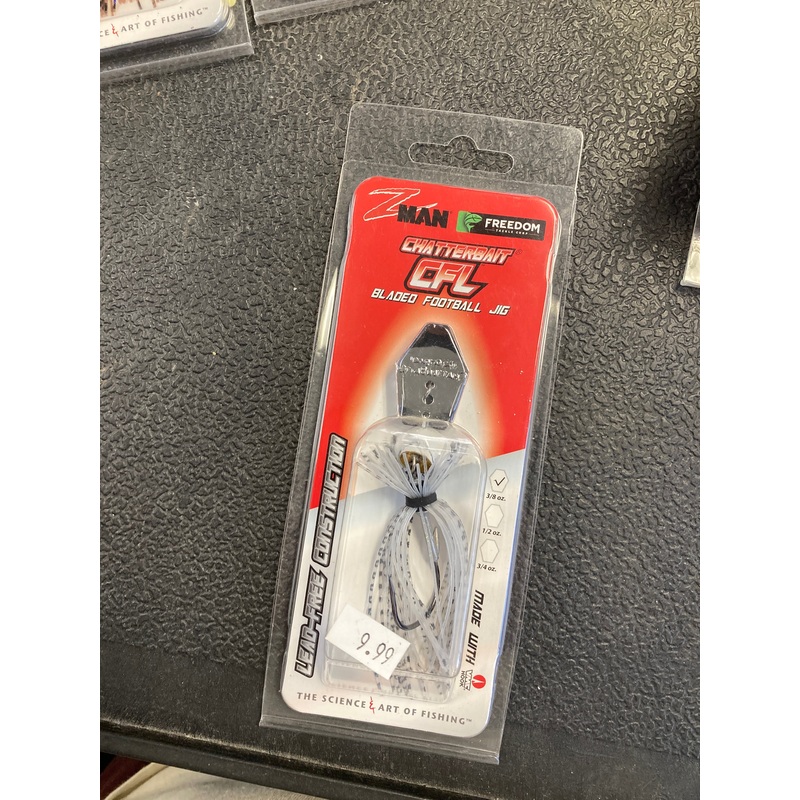 Z Man CFL Chatterbait Blade Fball Jig 3/8 oz. Threadfin