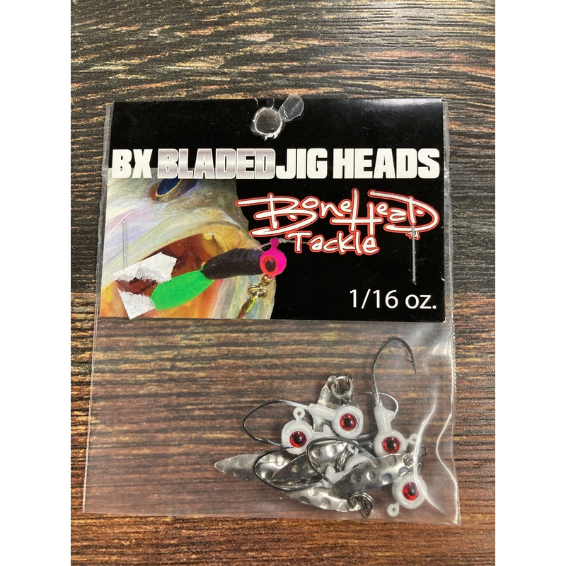 Bone Head BX Bladed Jig Head 1/16 oz. White