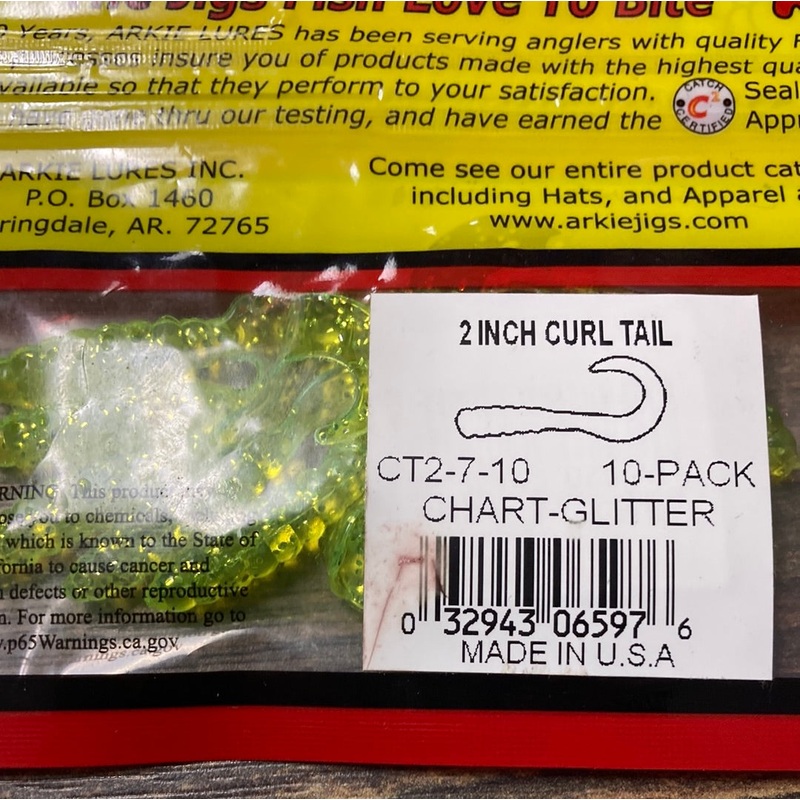 Arkie 2 Curl Tail Chart-Glitter