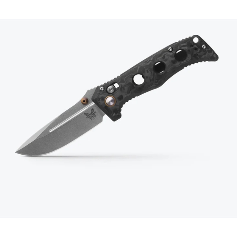 Benchmade Mini Adamas | Marbled Carbon Fiber | Drop-point