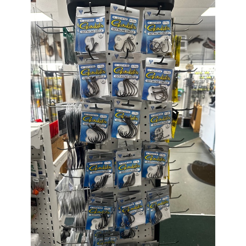 GAMAKATSU OCTOPUS INLINE POINT CIRCLE HOOK - NS BLACK 6 Pack (22141)