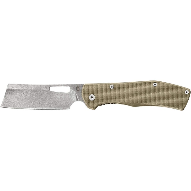 Gerber 30-001495 Flatiron Folding knife, Cleaver style blade, Satin