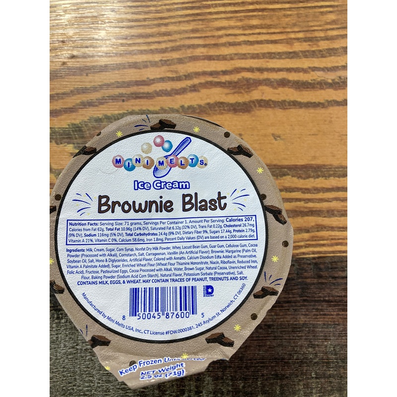 Mini Melts ice cream brownie blast