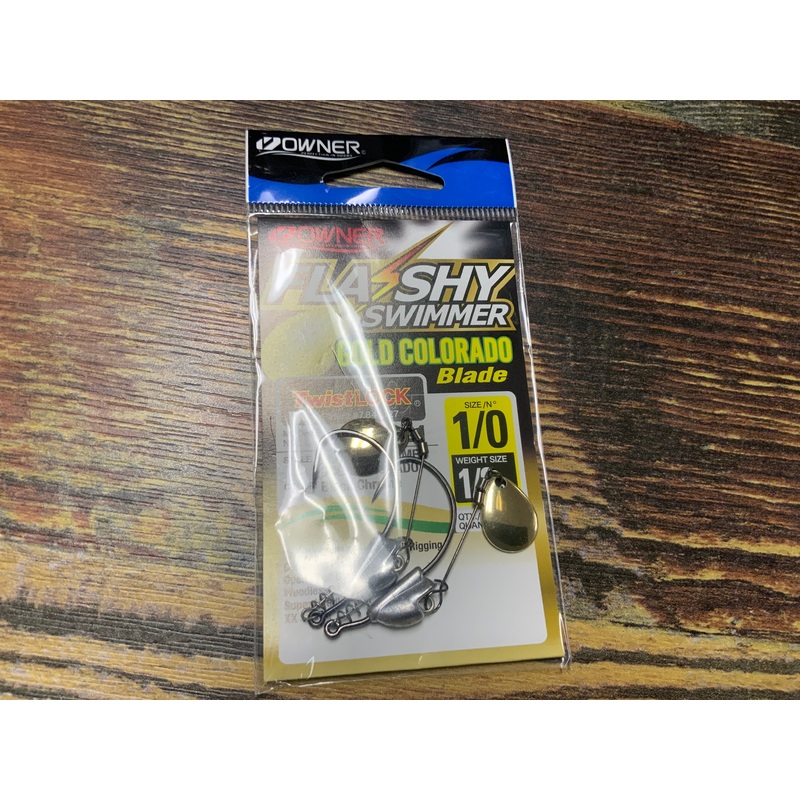 OWNER Flashy Swimmer Gold Colorado Blade 1/8 oz. 1/0