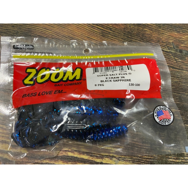 Zoom Z Craw Jr - Black Sapphire