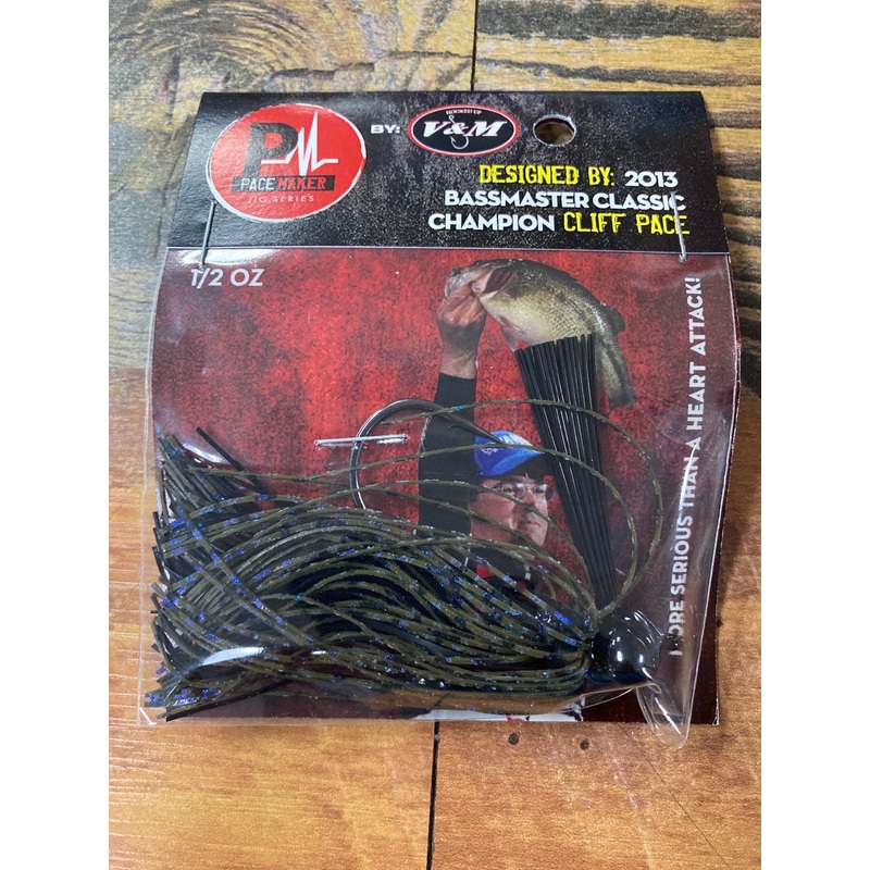 V&M Pacemaker Football Jig 1/2 oz. Blue Shadow