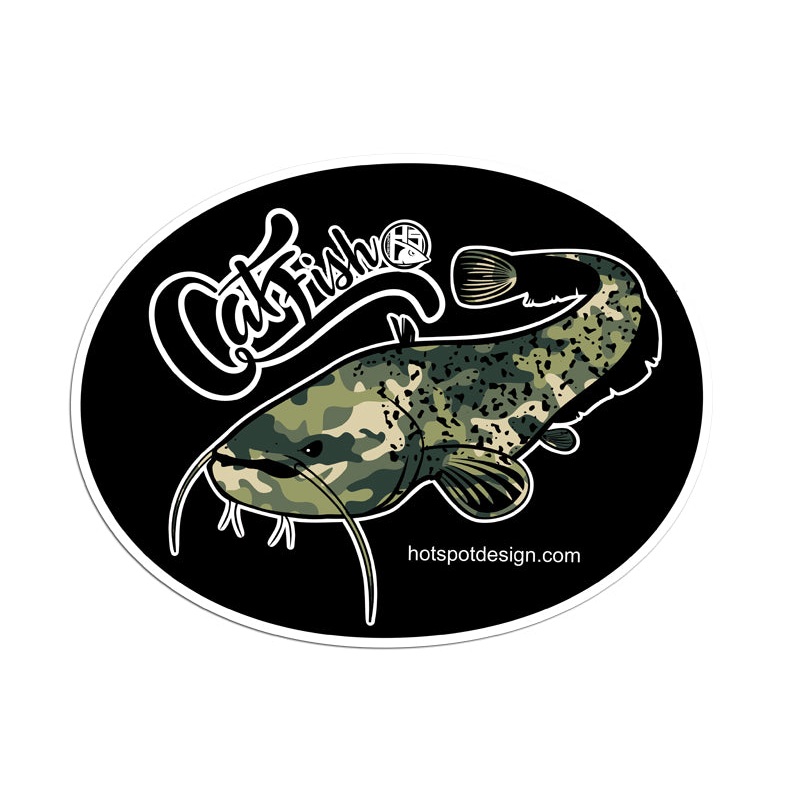 Hotspot Design - Sticker CatFish Camo cm 30x23