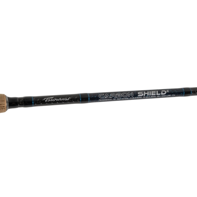2025 New Tsunami Carbon Shield III Inshore Spinning Rods Blue