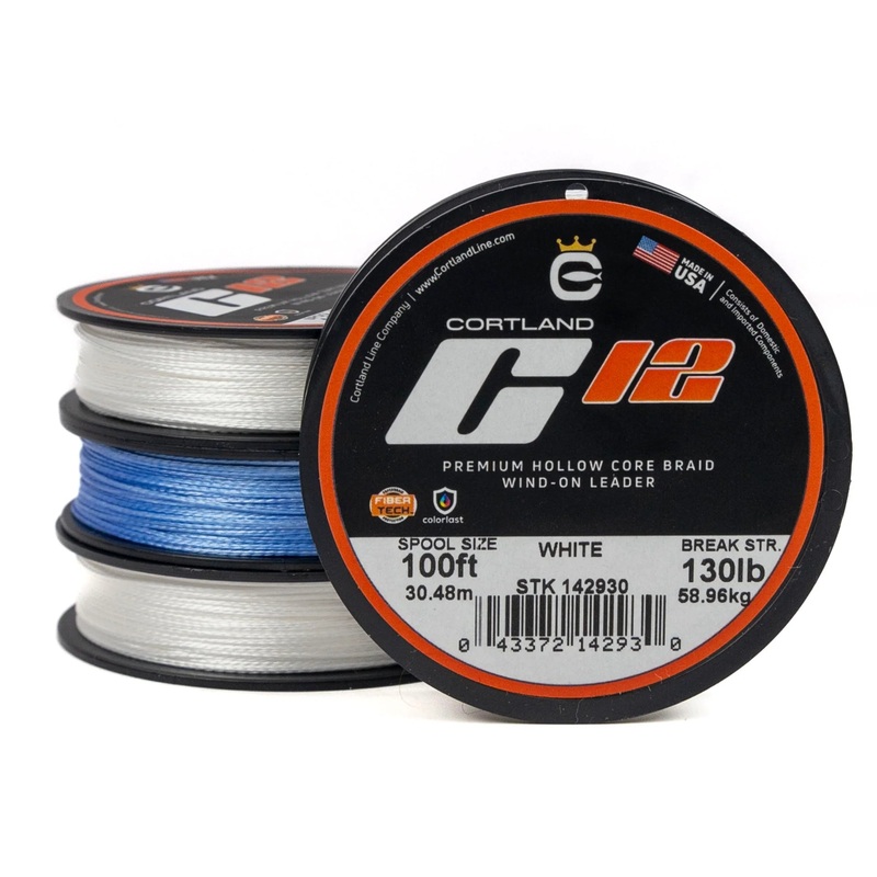 Cortland C-12 Wind On Hollow Core Leader Material (100 ft Spools)