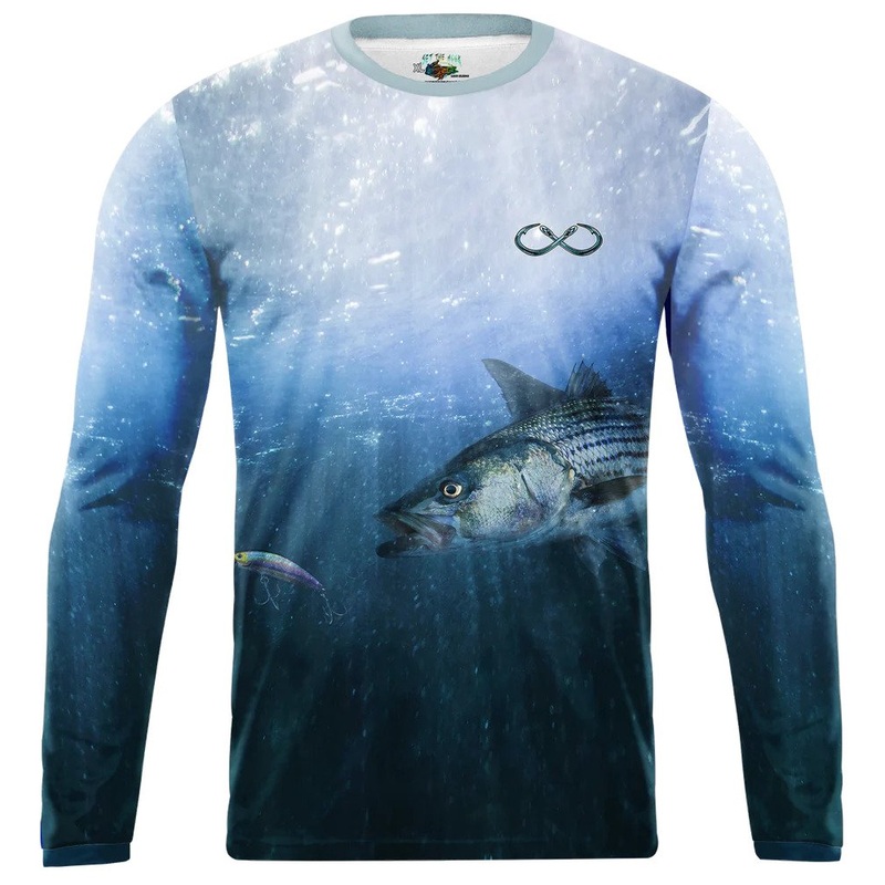 SET THE HOOK Striped Bass Signature Series UV Performance Shirt