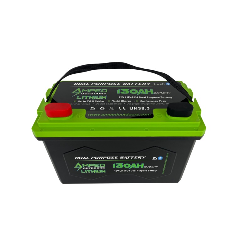 130Ah Dual Purpose Lithium Battery (Cranking) 12.8V - Bluetooth - IP67 Waterproof - Heated