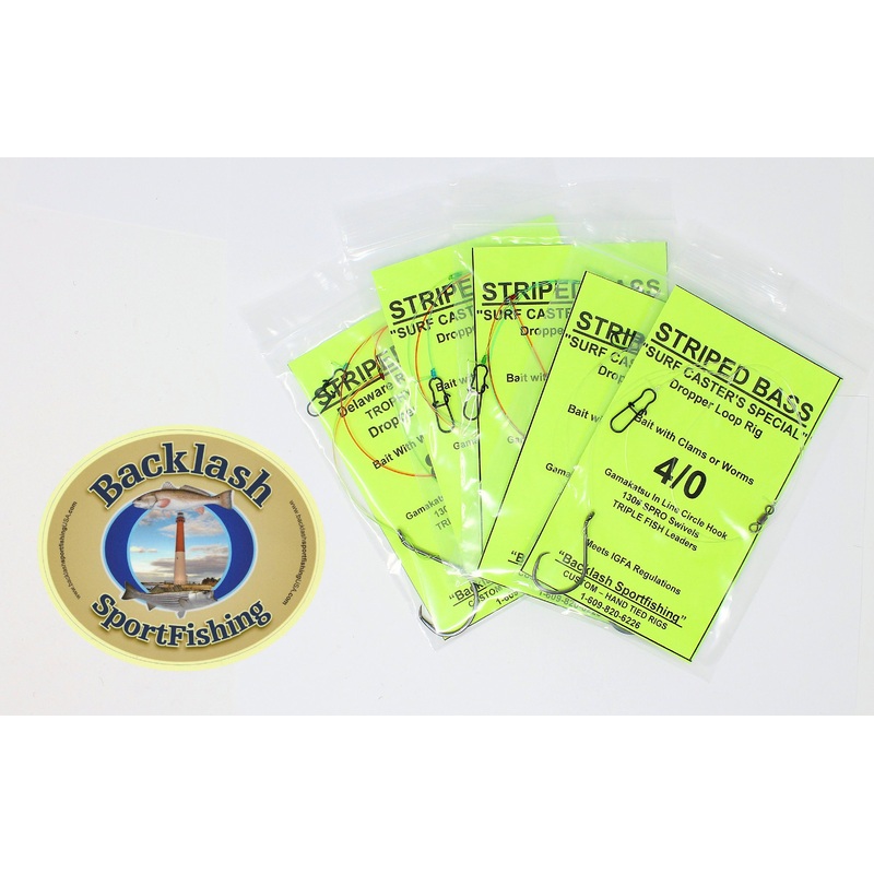 Backlash Sportfishing Surf Caster's Special Striped Bass Dropper Loop Rig