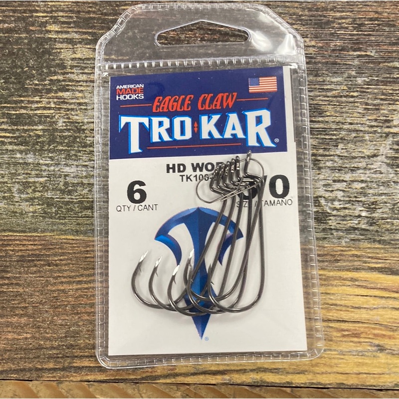 Eagle Claw Tro Kar Lazer HD Worm 3/0 Blk