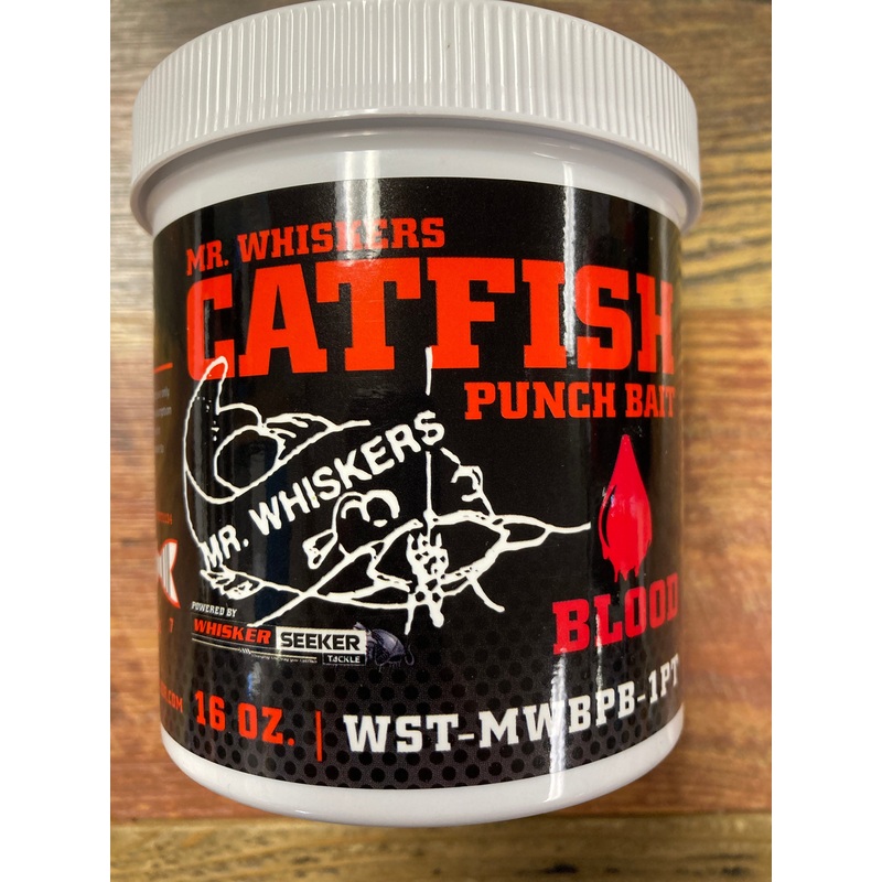 Mr. Whiskers Catfish Punch Bait 16 oz. Blood
