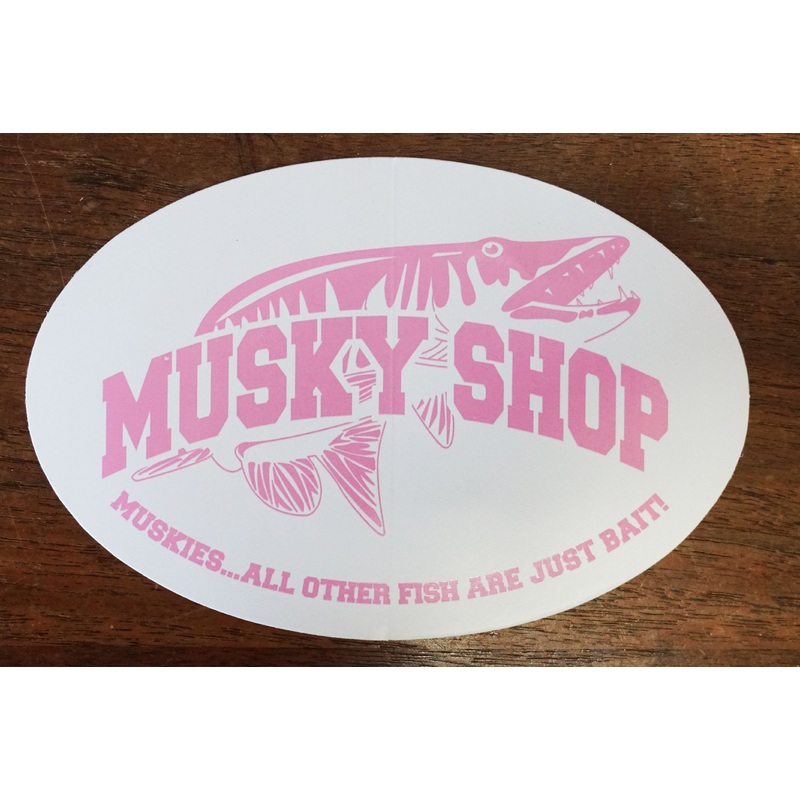 Musky Shop Oval Pink Decal