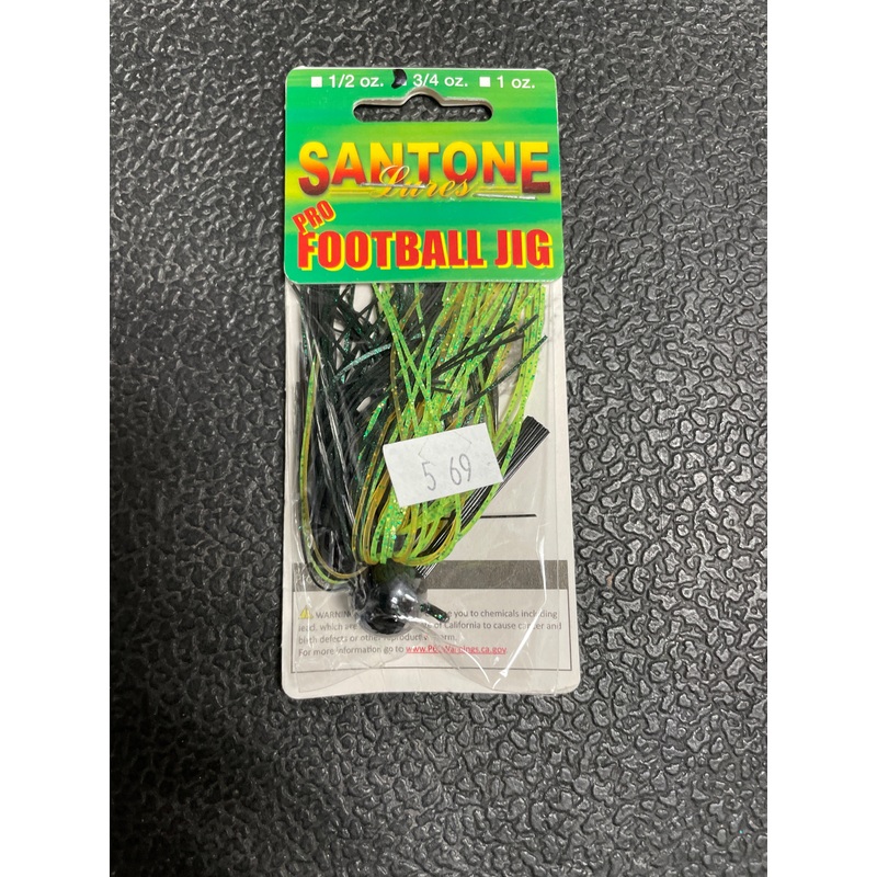 Santone Pro Football Jig 3/4 oz. Texas Craw