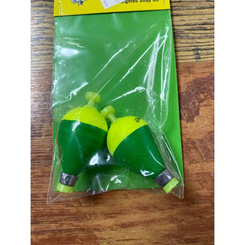 Mr Crappie 1-1/2" Oval Weighted Bobber - Yellow Green
