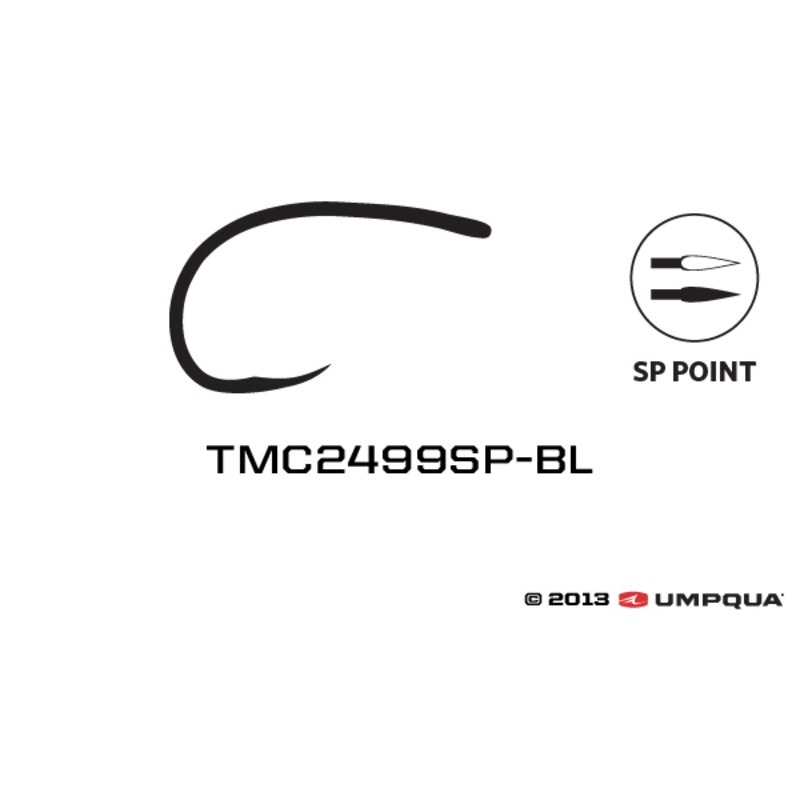 Tiemco TMC 2499SP-BL Super Point, Barbless Egg/Pupa Hooks - 25 Pack