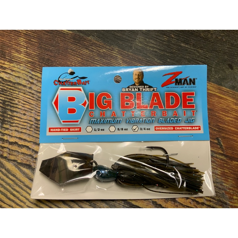 Z Man Big Blade Chatterbait 3/4 oz. Green Pumpkin Candy