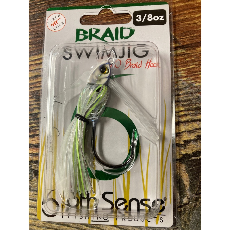 6th Sense Braid Jig 3/8 oz Pro Blue Chartreuse