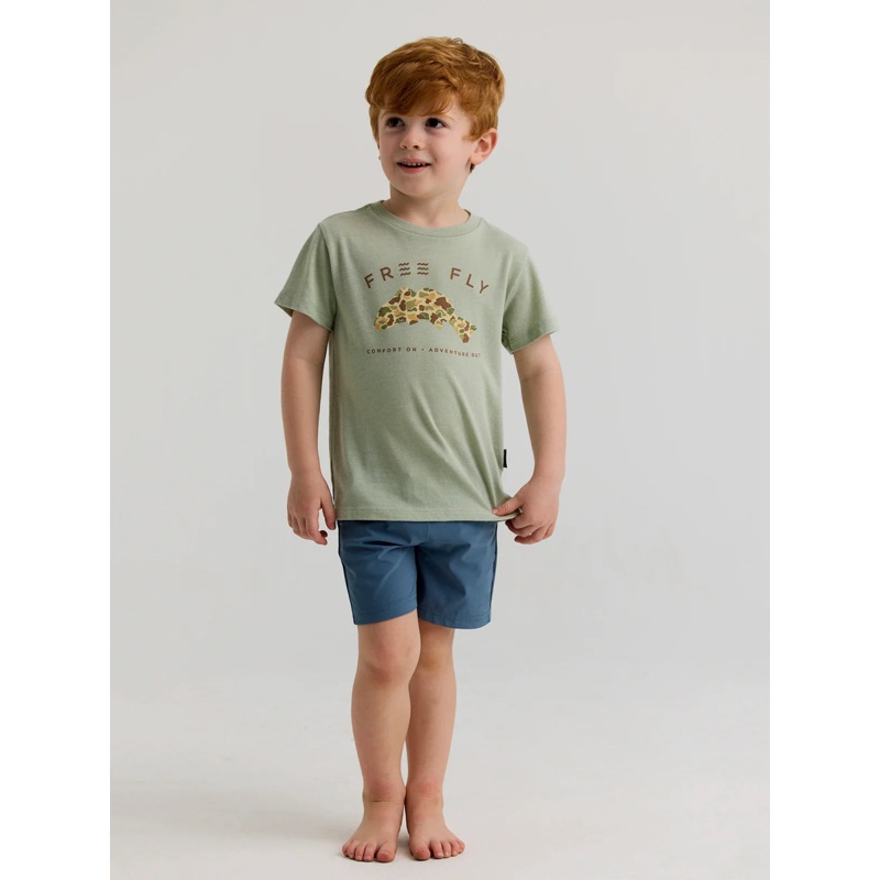 Free Fly Toddler Vintage Camo Redfish Tee